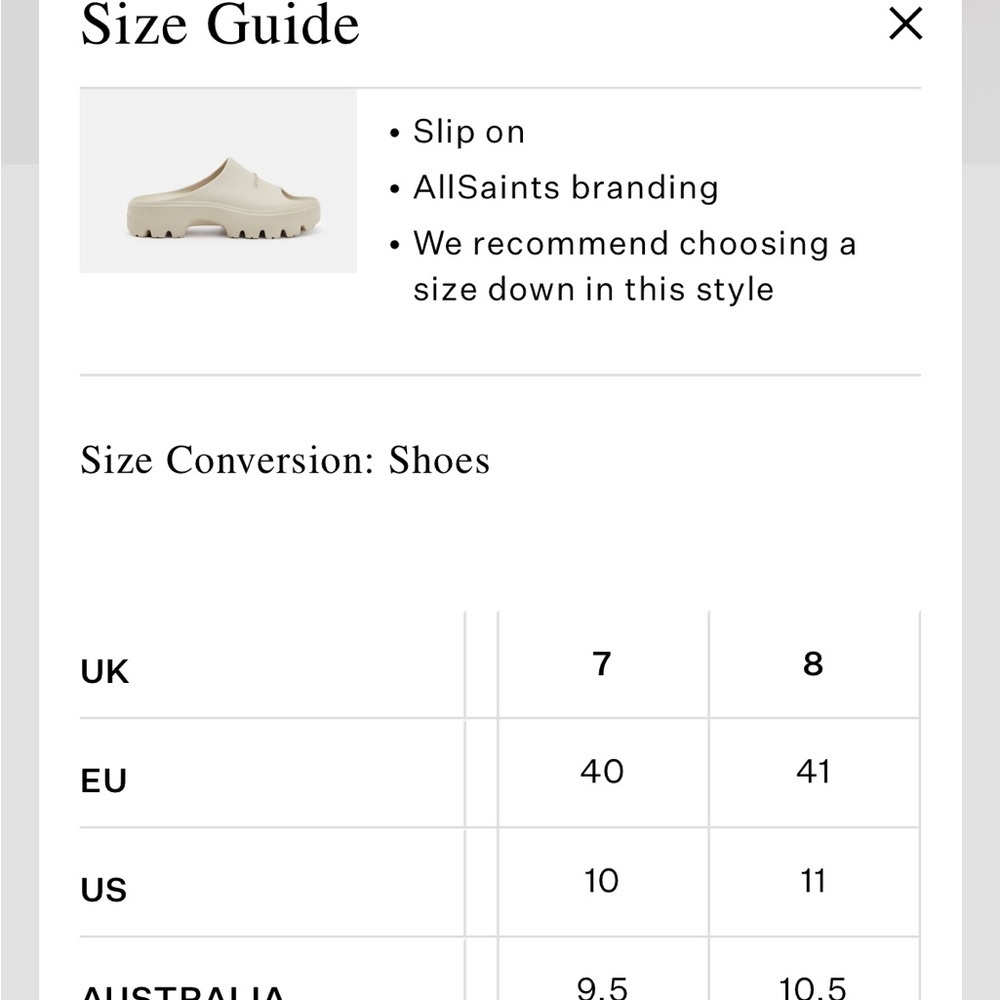 ALLSAINTS Eclipse Flatform Slider in Chalk White - Picture 9 of 9